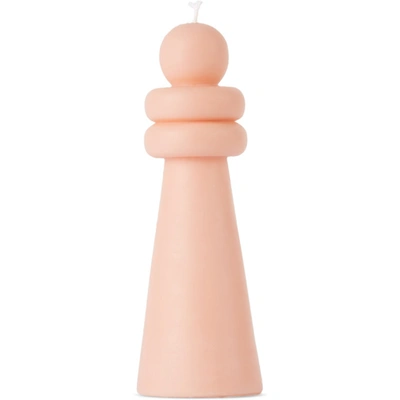 Shop Carl Durkow Pink Con Candle In Rose