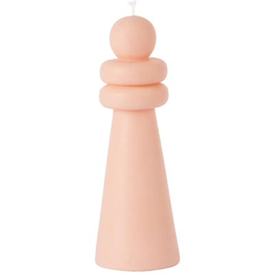 Shop Carl Durkow Pink Con Candle In Rose