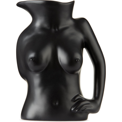 Shop Anissa Kermiche Black Ceramic Jugs Jug In Black Matte