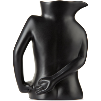 Shop Anissa Kermiche Black Ceramic Jugs Jug In Black Matte