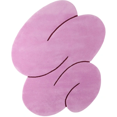 Shop Okej Ssense Exclusive Pink Squiggle Rug In Orchid