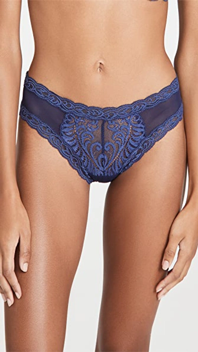 Shop Natori Feathers Hipster Briefs In Midnight