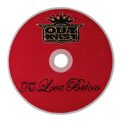 Shop Curves By Sean Brown Ssense Exclusive Red 'the Love Below' Cd Rug In Multi
