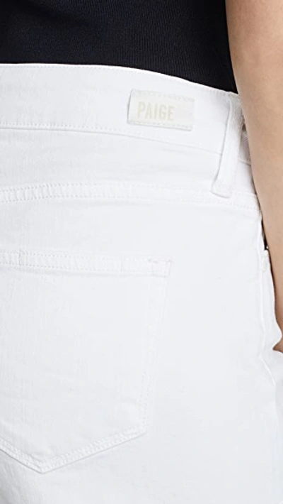 Paige Jimmy Jimmy High Waist Denim Shorts In Crisp White