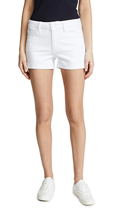 Paige Jimmy Jimmy High Waist Denim Shorts In Crisp White