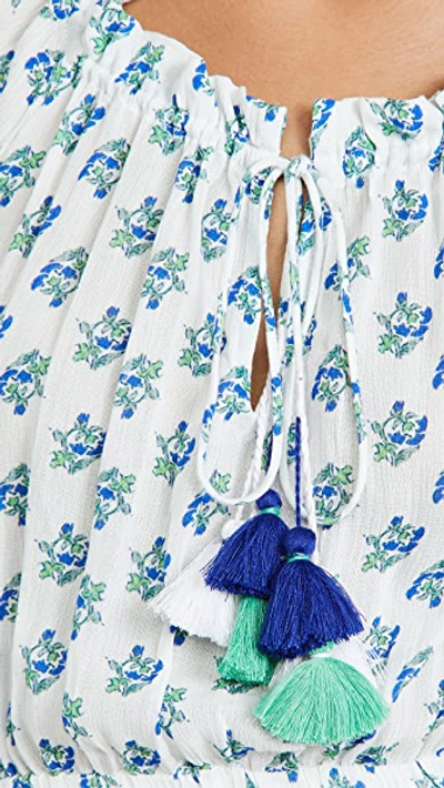 Shop Playa Lucila Printed Short Dress Blue Multi
