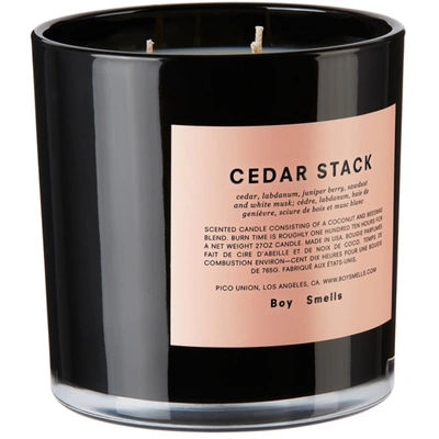 Shop Boy Smells Cedar Stack Candle, 27 oz In Pink/black