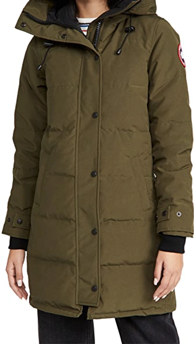 Shop Canada Goose Shelburne Parka In Military Green/vert Militaire