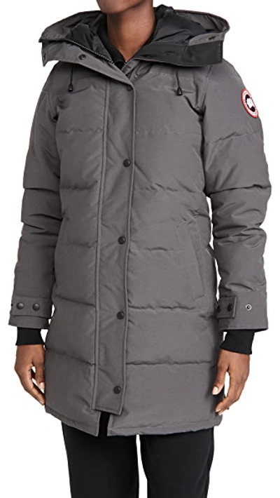 Shop Canada Goose Shelburne Parka In Graphite/graphite