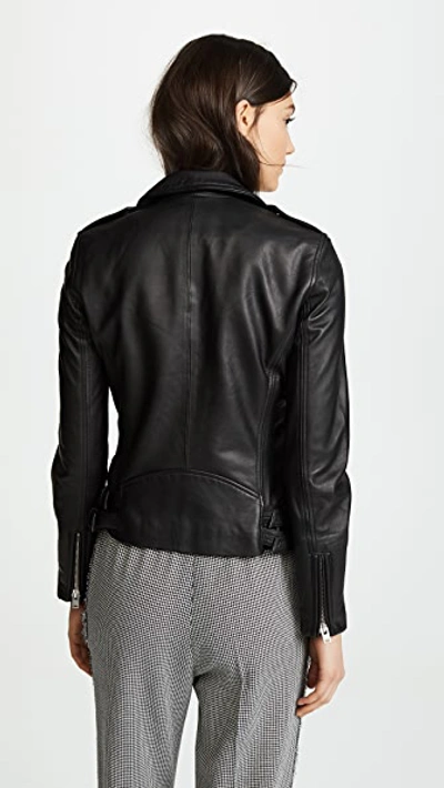 Iro Notched-lapels Biker Jacket In Black