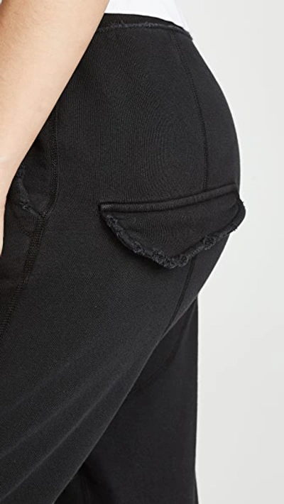 Nili Lotan Nolan Cropped Cotton-jersey Track Pants In Washed Black
