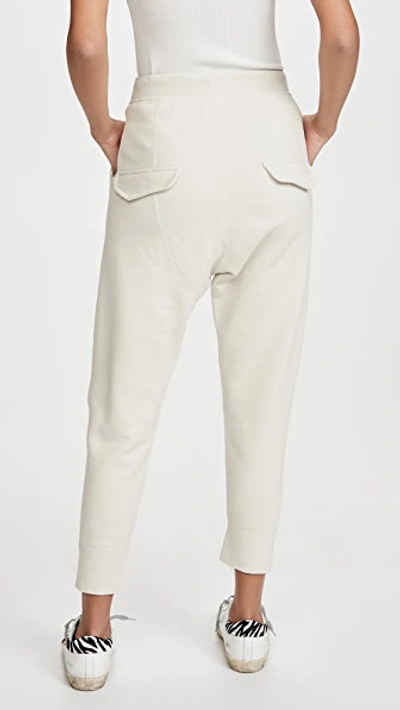 Nili Lotan Nolan Cotton Track Trousers In Chalk
