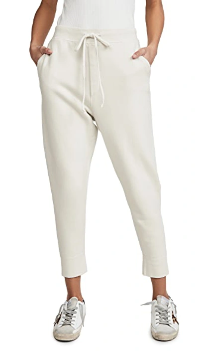 Nili Lotan Nolan Cotton Track Trousers In Chalk