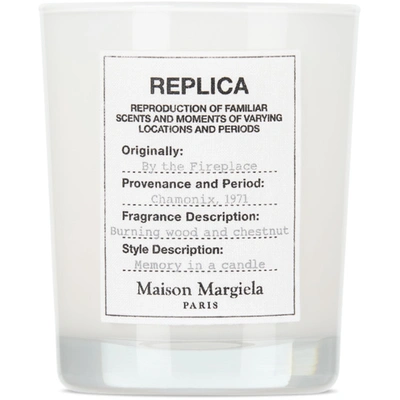Shop Maison Margiela Replica By The Fireplace Candle, 5.82 oz In White