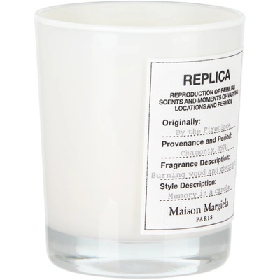 Shop Maison Margiela Replica By The Fireplace Candle, 5.82 oz In White