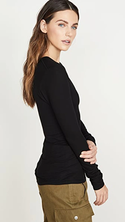 Shop Enza Costa Rib Fitted Top Black