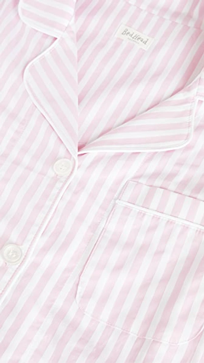 Bedhead Pajamas 3d Stripe Organic Cotton Sateen Short Pajamas In Pink Stripe