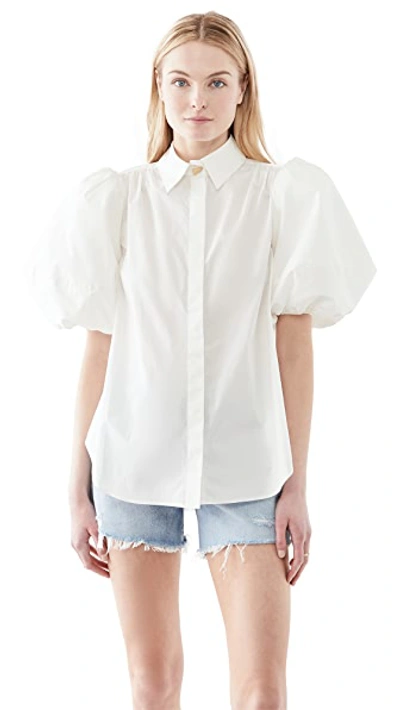 Shop Aje Mottled Shirt In White