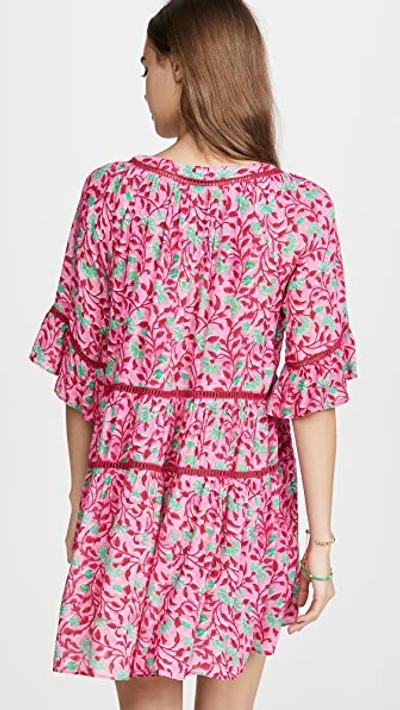 Shop Playa Lucila Floral Dress Pink/green