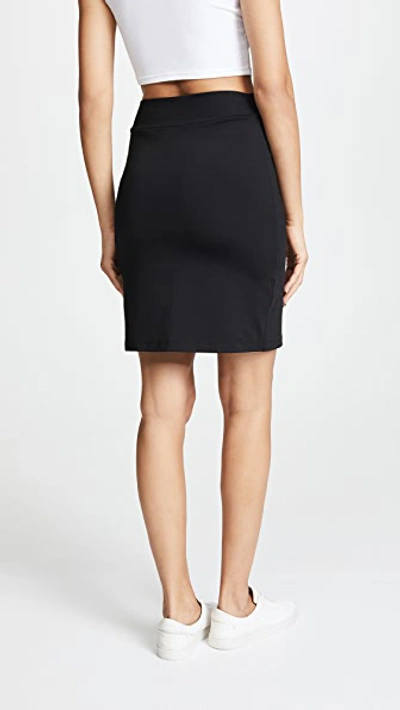 Susana Monaco Straight Stretch A-line Skirt In Black