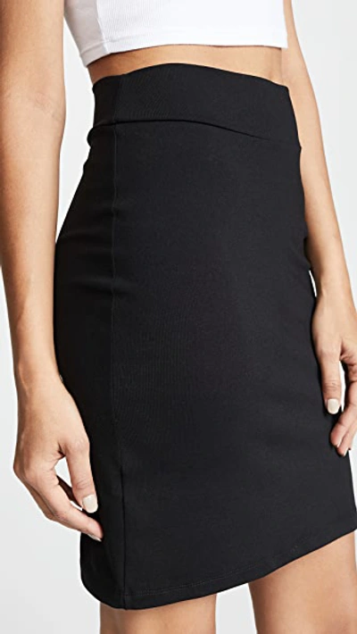 Susana Monaco Straight Stretch A-line Skirt In Black
