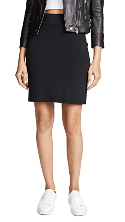 Susana Monaco Straight Stretch A-line Skirt In Black