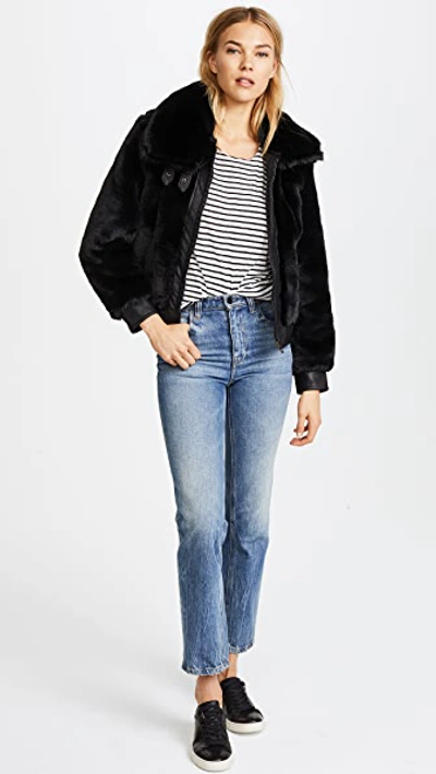 Blank Denim Black Noise Coat In Black