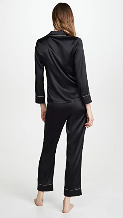 Shop Journelle Marlene Pajama Set In Black/blush