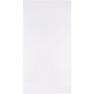 Shop Alexander Mcqueen White Logo Skull Beach Towel In 9000 White