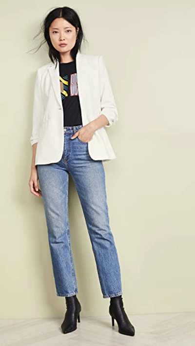 Shop Cinq À Sept Crepe Khloe Blazer Ivory