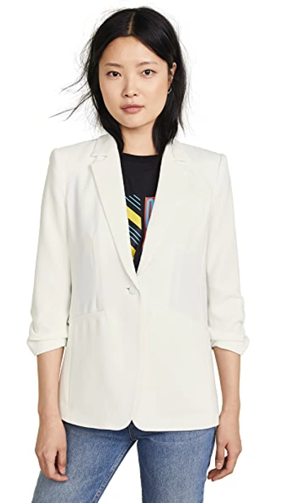 Shop Cinq À Sept Crepe Khloe Blazer Ivory