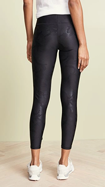 Shop Terez Foil Printed Tall Band Leggings In Black Camo