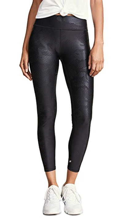 Shop Terez Foil Printed Tall Band Leggings In Black Camo