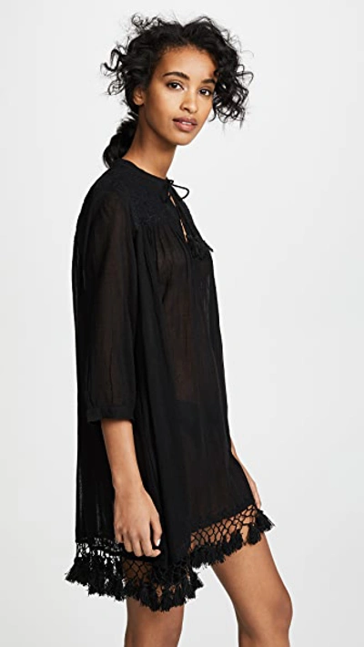Roller Rabbit Ola Do Brazil Serafina Lightweight Tunic In Black