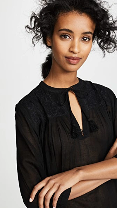 Roller Rabbit Ola Do Brazil Serafina Lightweight Tunic In Black
