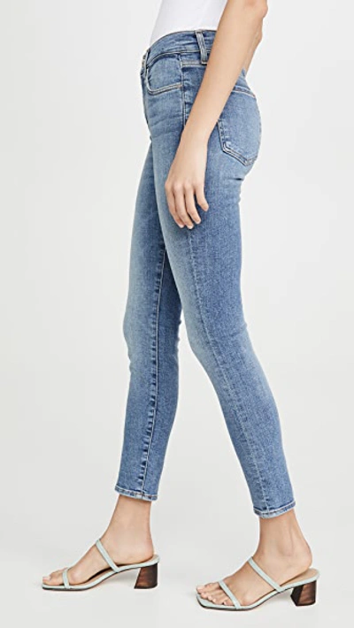 7 For All Mankind Asymmetric Front Skinny Ankle Jeans In Sloan Vintage