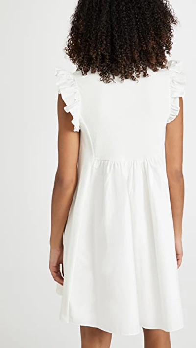 Shop English Factory Knit Poplin Mixed Dress White