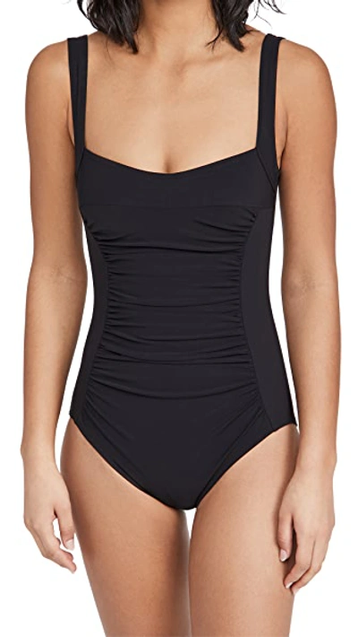 Karla Colletto Ruch-front Underwire One-piece In Black
