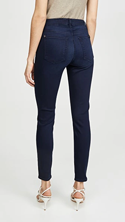 Shop 7 For All Mankind Ankle Skinny Jeans In Slim Illusion Twilight Blue