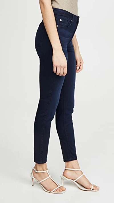 Shop 7 For All Mankind Ankle Skinny Jeans In Slim Illusion Twilight Blue