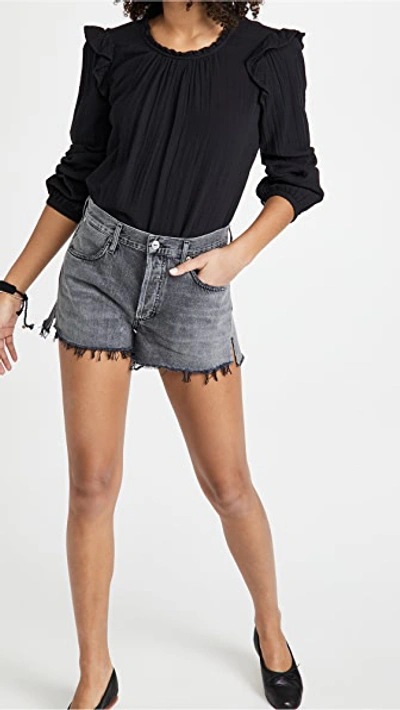 Shop Citizens Of Humanity Annabelle Cutoff Shorts In Freefall