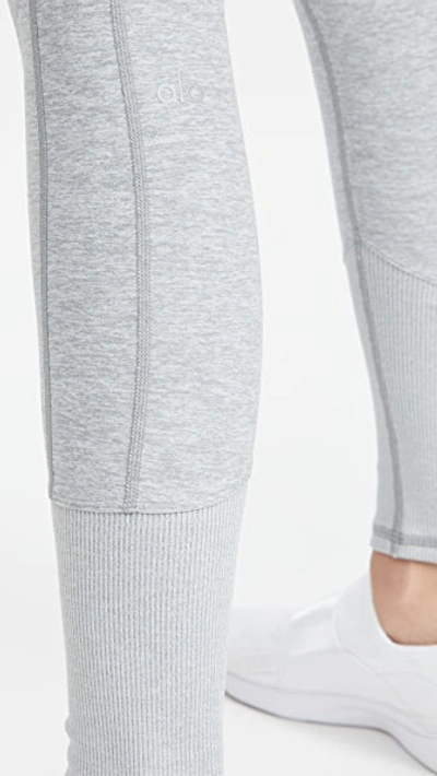 High Waist Alosoft Lounge Leggings In Zinc Heather