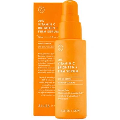 Shop Allies Of Skin 20% Vitamin C Brighten & Firm Serum, 30 ml In -