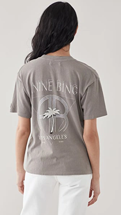 Shop Anine Bing Ida Palm Tee In Washed Grey