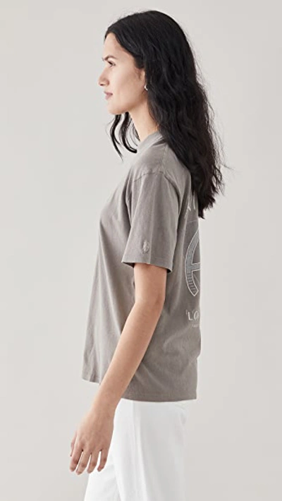 Shop Anine Bing Ida Palm Tee In Washed Grey