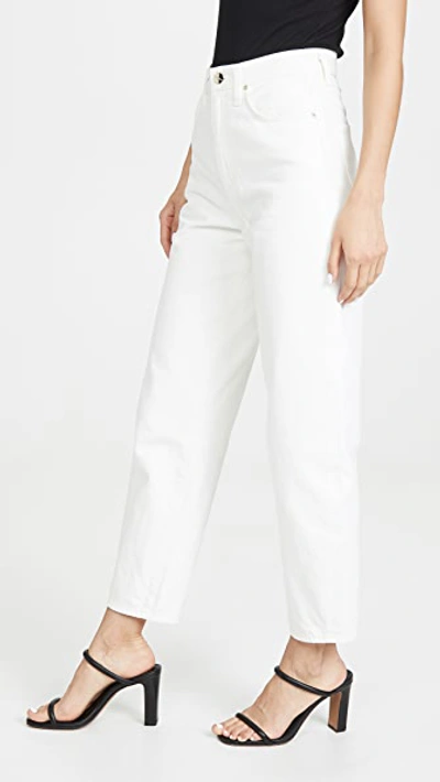 Shop Goldsign The Curved Jeans In Pearl