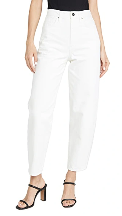 Shop Goldsign The Curved Jeans In Pearl