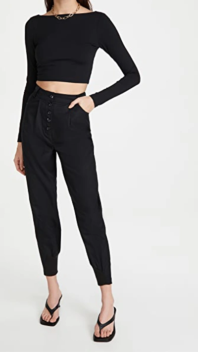 Shop Aje Chaise Pants In Black