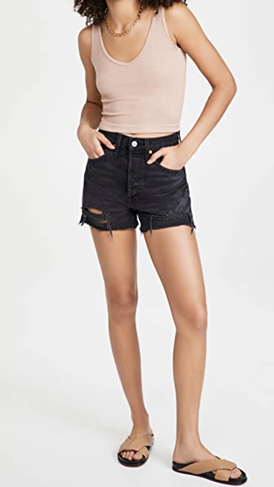 Free People Intimately Fp Solid Rib Brami Crop Top In Almond