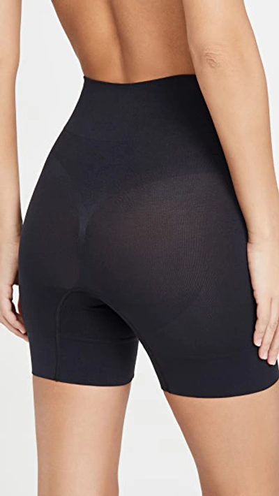 Shop Yummie Bria No Roll Wide Hem Shorts In Black